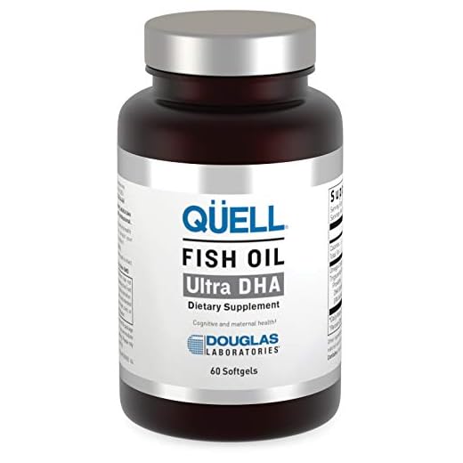 Douglas Laboratories Quell Fish Oil Ultra DHA | 4:1 Ratio of DHA & EPA Essential Omega 3 Fatty Acids for Cognitive and Maternal Health | 60 Softgels
