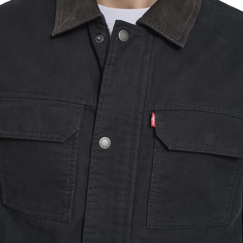 Levi's Men's Cotton 4-pocket Depot Jacket with Corduroy Collar, Black Lightweight, XX-Large by Levi's - Image 2