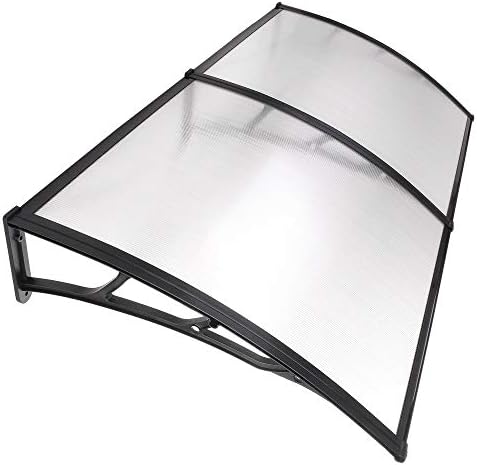 Yescom 80"x40" Door Window Outdoor Awning Patio Cover UV Rain Protection 2 Whole Polycarbonate Hollow Sheets