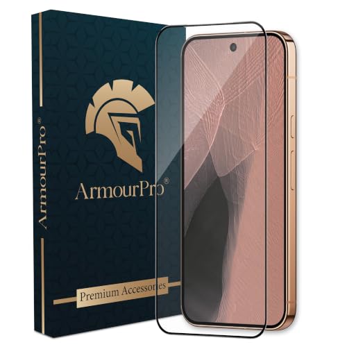Image of ArmourPro Tempered Glass for Google Pixel 11 Pro XL - 9H Screen Protector with Black Border, Anti Scratch, Edge-to-Edge Coverage, HD Clarity, Smooth Touch, Case Friendly | Black