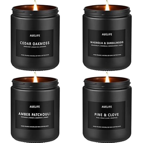 Auelife Men's Scented Candle Set Cover