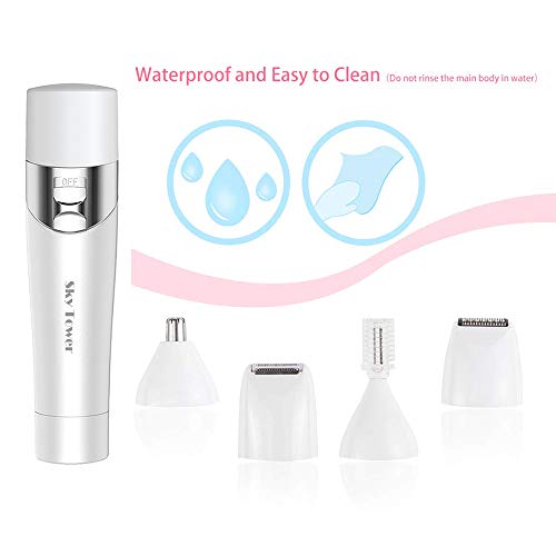 Sky Tower Usb Lady Shaver Set, 5 In 1 Lady Bikini Trimmer Kit, Painless Women’s Hair Remover, Great For Eyebrow/Face/Nose/ Underarms/Arms/Legs, Prefect Gift For Lady & Girlfriend #TOP6