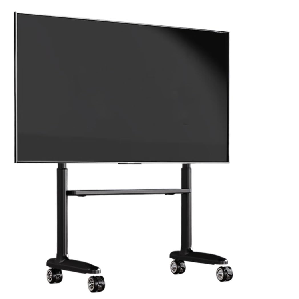 CGCSYZ Television Stands TV Stand Tvstand Mobile TV Cart For 40-86 Inch LCD LED Screen TVs Up To 176 Lbs, Height Adjustable Rolling Floor Stand With Wheels TV Bracket TV Mount S (Black 40)