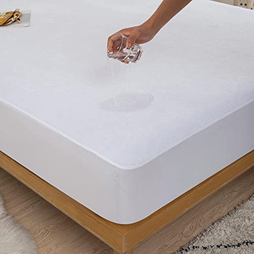 Waterproof Split King Mattress Protector For Adjustable Beds Bamboo Terry Matressprotector Fitted Matress Cover #TOP2