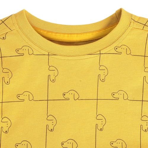 Image of miniklub Baby Round Neck Long Sleeve Full Length Knitted Cotton Clothing Set, Pack of 2 (Yellow Color)