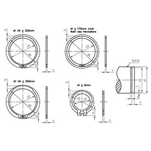 Sicherungsringe DIN 471 1.4122 A 60X2,0 (VPE 25 Stk)