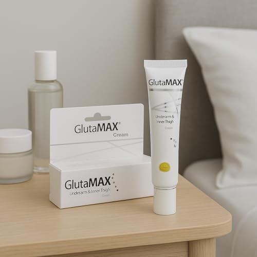 GlutaMAX Underarm and Inner Thigh Cream, Smooth Texture Hydrating Tone Enhancer with Glutathione Shea Butter Avocado Oil - 30g