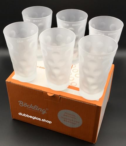 Premium Dubbeglas 6 Stück 0 5 Liter (satiniert/milchig) - Pfalz Weinschorle Glas Pfälzer Schorle Glas Dubbegläser