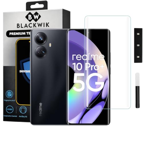 Image of Blackwik UV Curved Tempered Glass for Realme 10 Pro Plus | 1-Pack