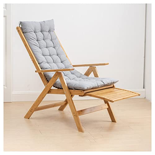 Chaise inclinable de salon en bois pliable réglable avec repose-pieds