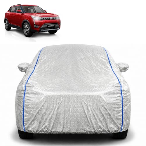 Image of Waterproof Car Cover for Mahindra XUV 300 | All Weather Protection | UV Resistant & Dustproof | Soft Cotton Lining to Prevent Scratches | Triple Stitched with Mirror Pockets & Elastic Hem