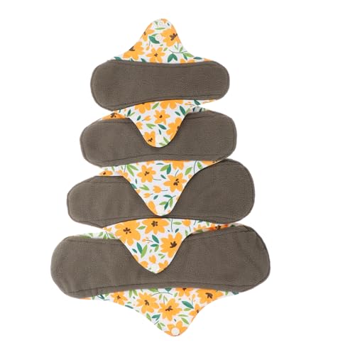 BCOATH 4 Piezas Compresas Reutilizables de Fibra de Bambú para Mujer Absorbentes Transpirables Lavables y Cómodas de Unidades para Uso Diario y Menstrual