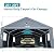 2 Car Carports 20x20 Heavy Duty,Portable Garage with 180g Removable Side Walls&Doors, All Weather Shelter Shed Canopy with Reinforced Steel Poles for Cars&SUVS, Trucks, Boats, and Automobiles(2 Box)