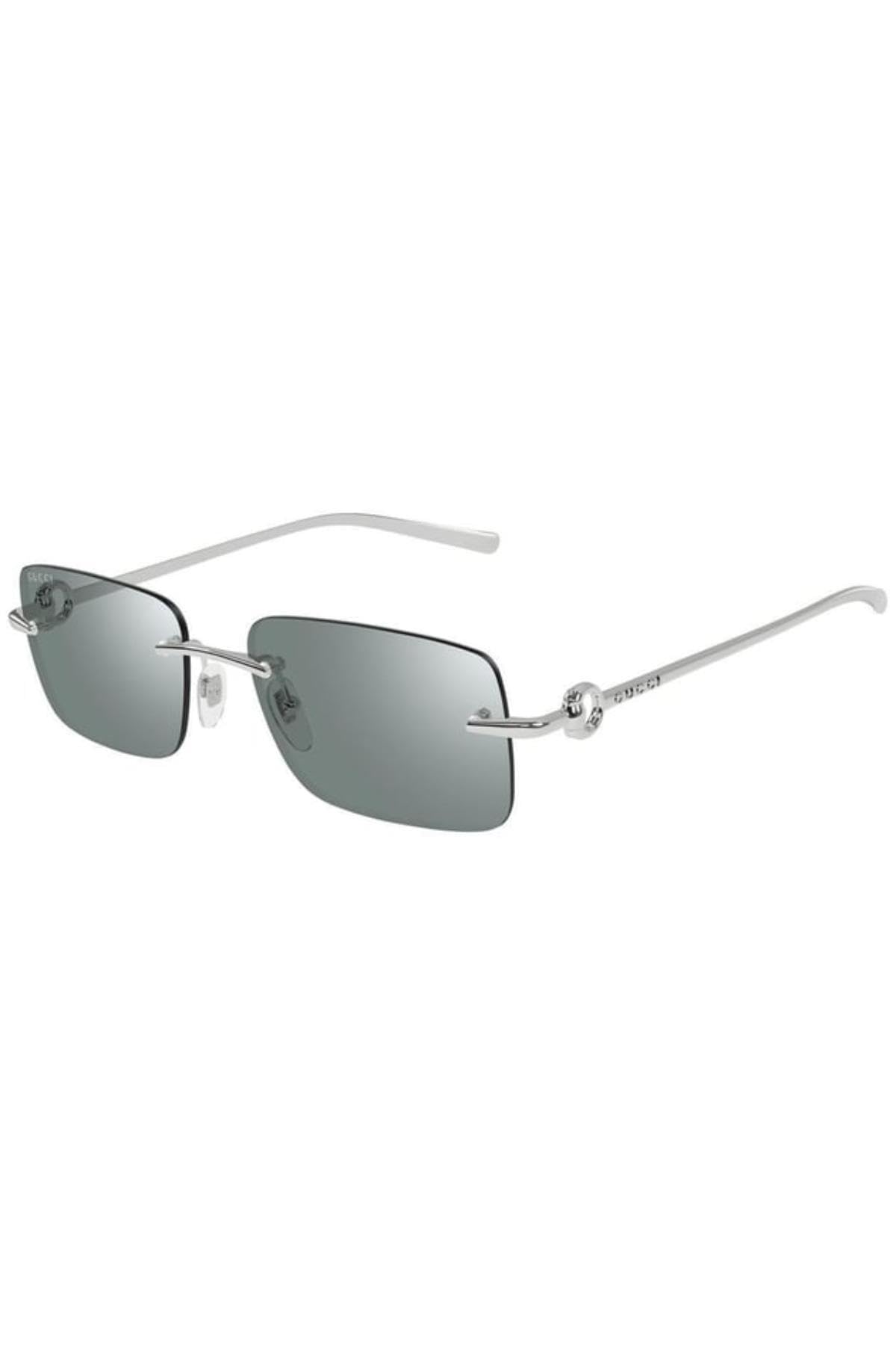 Gucci Green Man Gg1703s 002 Sunglasses Metal Silver Squared