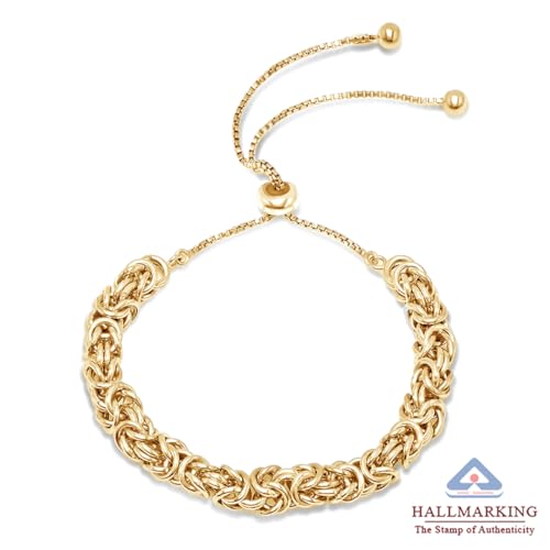 Image of TRUESILVER ACPL 925 Sterling Silver BIS Hallmarked Adjustable Sliding Bolo Bracelet for Women and Girls
