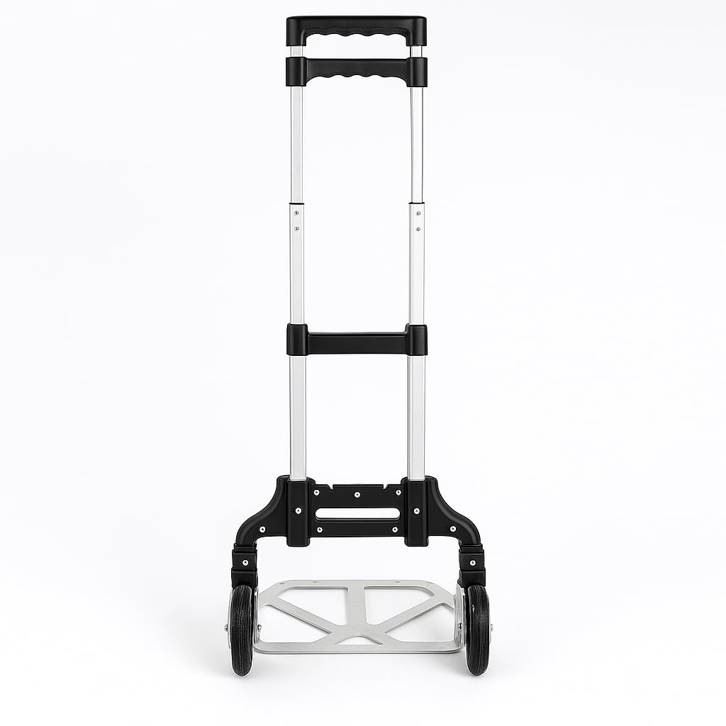 Carretilla de Mano Plegable y Extensible Aluminio 75kg con Ruedas