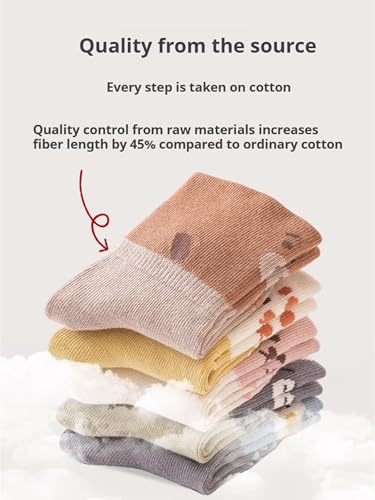 Baby Non-Skid Socks Toddler Non Slip Crew Socks with Grips Anti-Slip Socks for Infants Girls Boys 9 Packs2