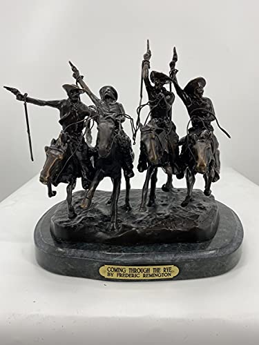 Estatua de bronce macizo Coming Through The Rye mini