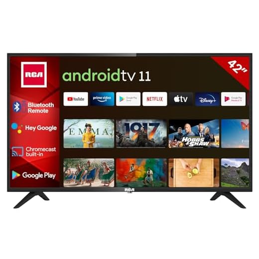 RCA RS42 Smart TV 42 Pulgadas (106 cm) Android Televisores - Hey Google Official Assistant, Chromecast, Netflix, Prime Video, Google Play Store, Disney+, WiFi, Triple Tuner (DVB-C/T2/S2)