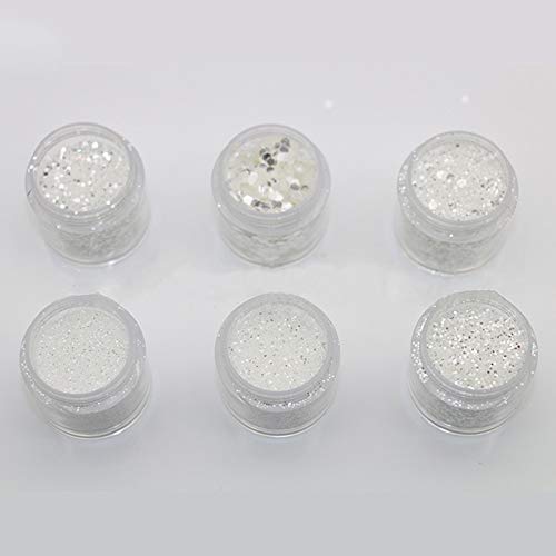 Nail Art Glitter Powder for Women,Nail Art Decor Glitter Dust Powder Set DIY Acrylic UV Gel Tips Accessory Tool Gift… - Afbeelding 6