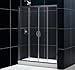 DreamLine DL-6962R-04CL Visions Frameless Sliding Shower Door and SlimLine 34 x 60 Single Threshold Shower Base Right Hand Drain