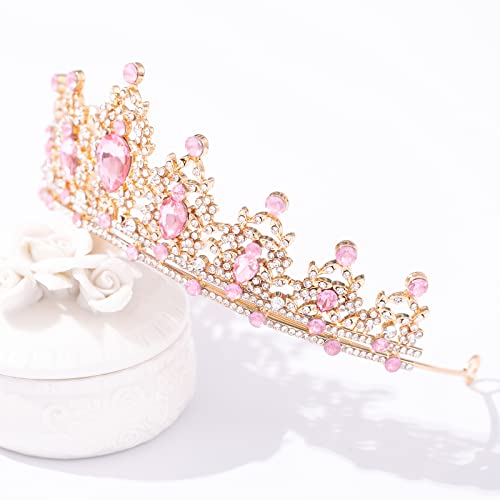 FORSEVEN Crystal Tiaras for Women, Wedding Tiaras and Crowns for Women Tiaras for Birthday Party Princess Crown Hair Accessories Bride Rhinestone Halloween Decorations Headband3