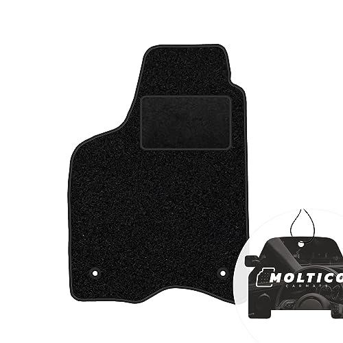 moto-MOLTICO Fahrer Fußmatte Auto Velours Fahrerseite Autoteppiche Schwarz Fahrermatte 1-teilig...