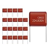 JCCON 20-Pack 630V 224J Premium Quality Metallized Polypropylene Film Capacitors, P15 CBB21/CBB22 220000pF 220nF 0.22uF MPP Caps with Superior Performance