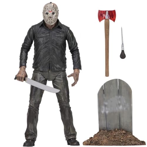 Jason Voorhees - Figurine d'anime - 18 cm - Articulations mobiles - Position debout - Modèle en PVC - Statue de collection décorative - Cadeaux