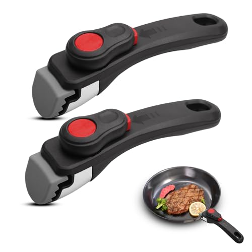 Odłączany uchwyt do garnka - odłączany uchwyt - ergonomiczny uchwyt do garnków, naczyń i patelni, udźwig do 5 kg, czarny (2)