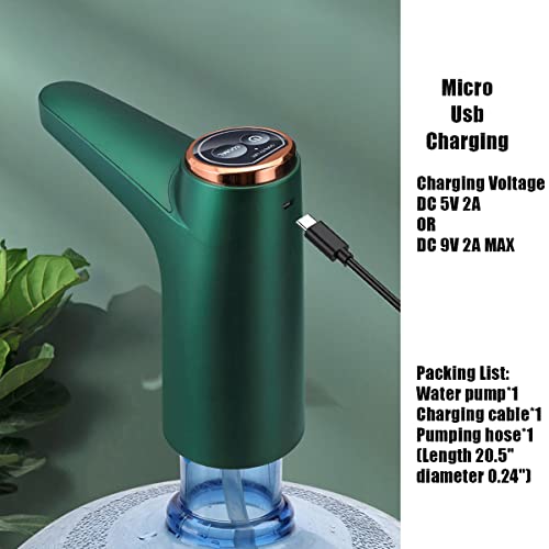 Water Bottle Pump for 5 Gallon Water Bottle Dispenser Pump SystemUSB Charging Automatic Drinking Water Pump Portable Electric Water Dispenser (Green) - Image 6