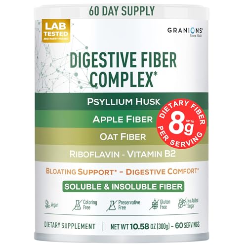 Psyllium Husk Powder 4in1 Digestive Fiber Supplement - Gut Health,