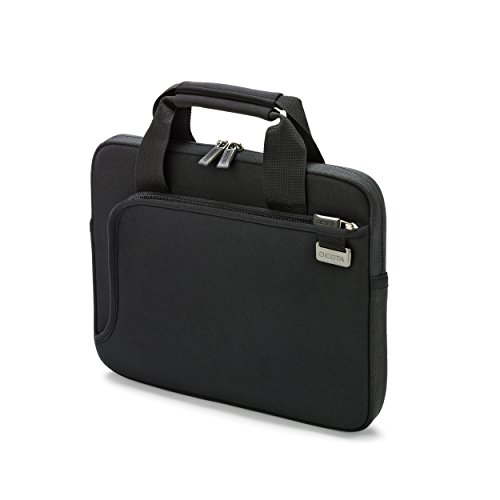 DICOTA 13-13,3 Pulgadas Smart Skin, Funda para Ordenador portátil y Tableta, maletín Ligero de Carga Superior para portátil con Asas, Negro