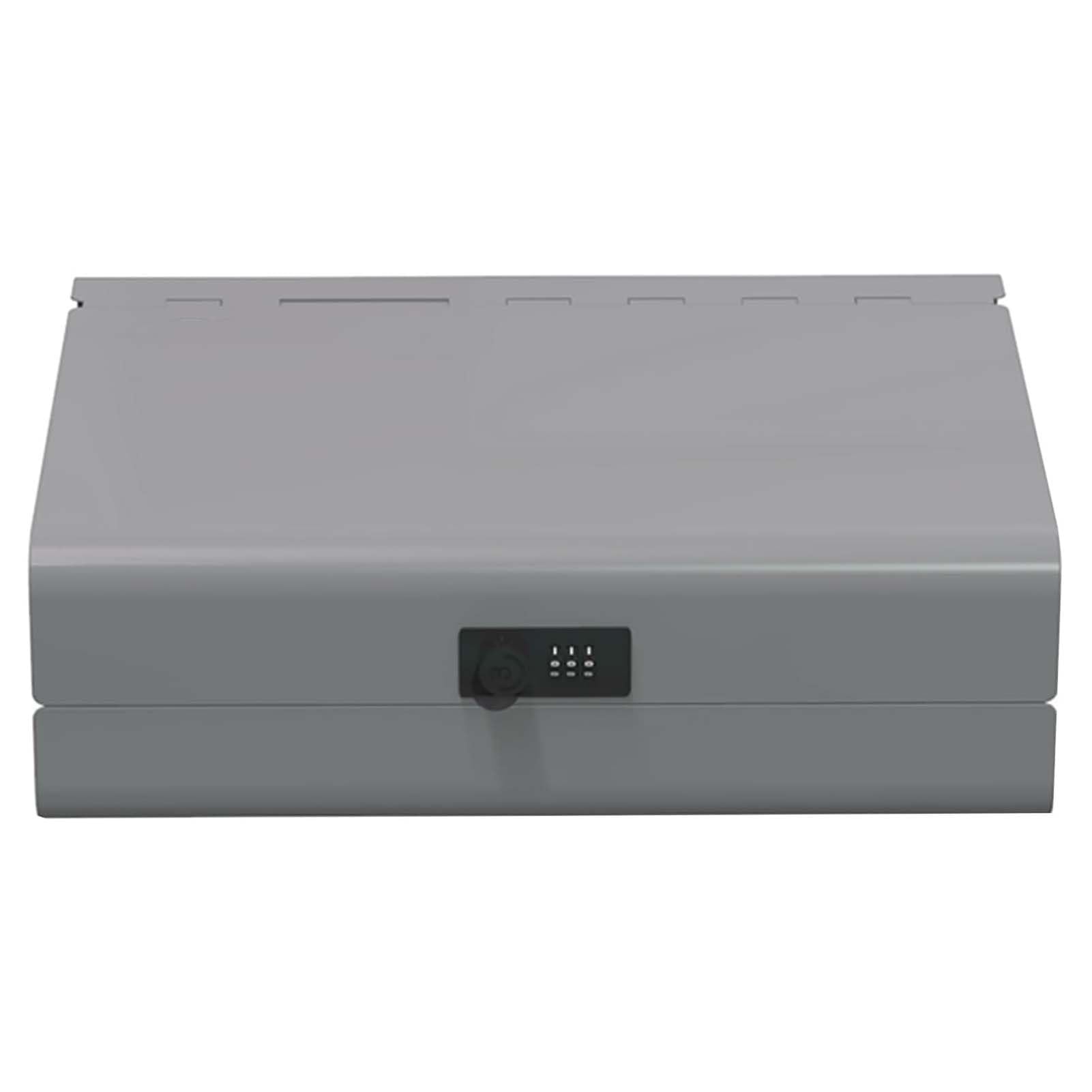 Cassettiera da Ufficio Schedario Da Scrivania - Cassetta Portadocumenti In Metallo Sicura Per Fogli A4 Con Serratura A Combinazione, Organizer Da Scrivania Per Ufficio E Casa(Gray)