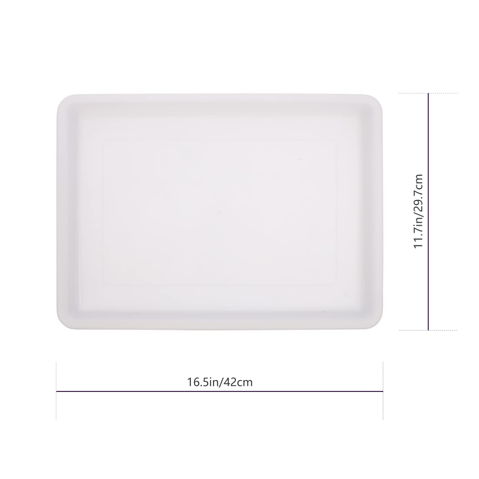 VICASKY Plastic Art Trays 2pcs Artist Paint Palette Watercolor Paint Tray Mixing Serving Tray Stackable Organizer Tool Trays for DIY Craft Pigment Acrylic Oil Watercolor Painting Jewlery