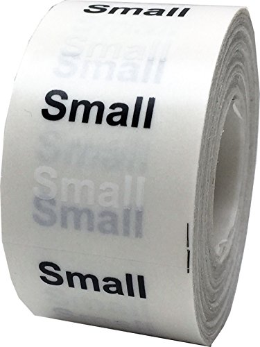 Étiquettes vêtements taille autocollants bande 1,25x12,7cm sticker textile retail mode x125
