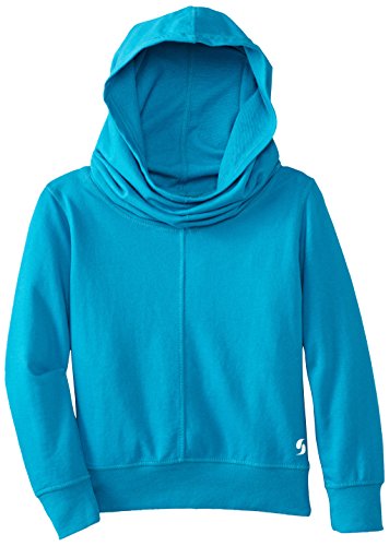 Soffe Big Girls' French Terry Cowl Neck, Caribbean Sea, Small