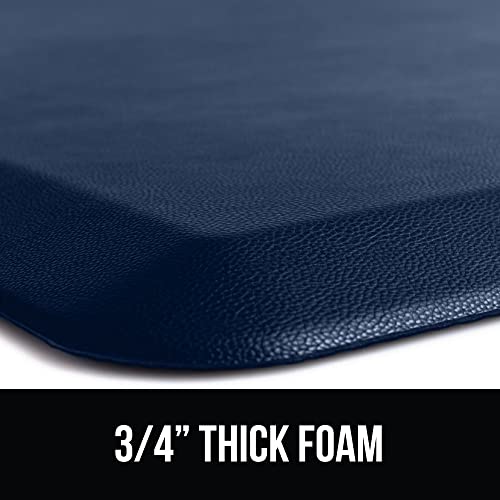 Gorilla Grip Anti Fatigue Cushioned Kitchen Floor Mats, Thick Ergonomic Standing Office Desk Mat, Waterproof Scratch Resistant Pebbled Topside, Supportive Comfort Padded Foam Rugs, 39X20 Navy Blue #TOP7