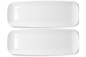 Blue Sky Organic White Tray Rectangle - 2-Pack - 17.5" Disposable Plastic...