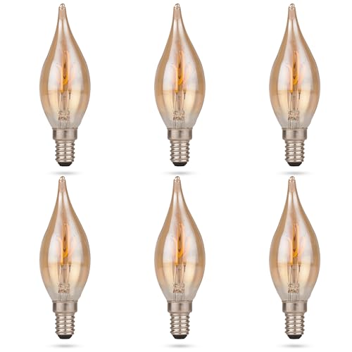 CROWN LED E14 LED glühbirne kerzenform - Warmweiße - Energieeffizient E-Klasse - Entspricht 22W Glühlampe - Langlebig - Ideal für Zuhause, Restaurants, Stoßfest - - 11,15 x 3,5 cm - Set von 6