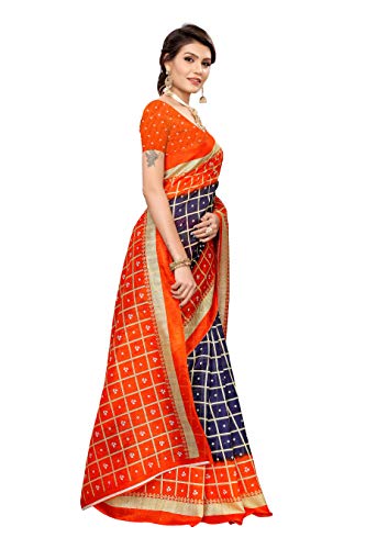 Image of Sidhidata Women's Printed Art Silk Saree With Blouse Piece (Free Size)