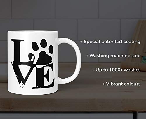 BLAK TEE Animal Pet Love Slogna Porcelain Coffee and Tea Mug 330 ml