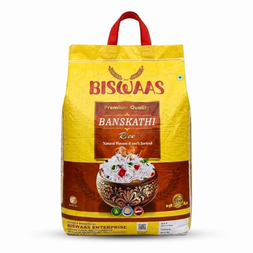 BISWAAS Premium Banskathi Rice, Extra Long Grain, Ideal for Daily...
