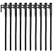 TRIWONDER Forged Steel Tent Stakes Heavy Duty Tarp Pegs Solid Stakes Footprint Camping Stakes (Black - 8in - 10 Pack)