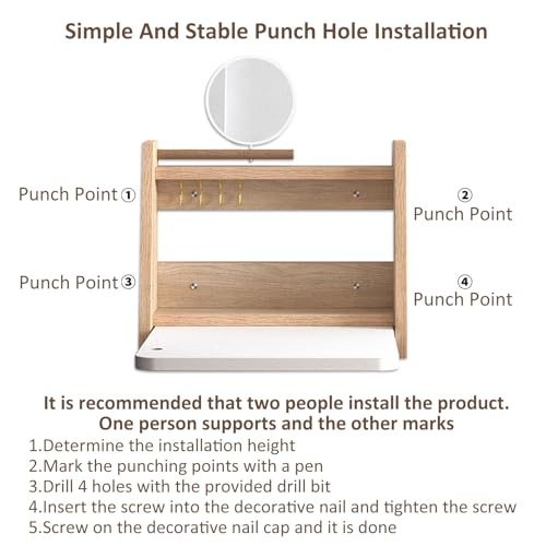 Mueble de maquillaje de pared estilo granja rustica con balda 6