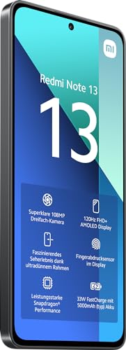 Xiaomi Redmi Note 13 Smartphone, 8+128GB Handy ohne Vertrag, Schwarz – Bild 6
