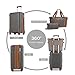 Joyway Luggage Set 7 Piece Suitcase Sets with Spinner Wheel,Hardside Expandable Travel Laggage with TSA Lock(18/20/24/28 Grey)