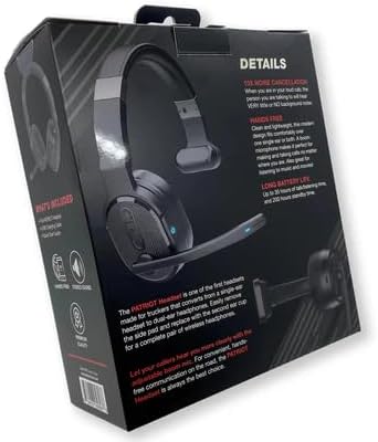 Miniatura 9 de FalconEye Electronics Patriot Convertible Bluetooth sobre la cabeza Auriculares estéreo con cancelación de ruido de una o dos orejas, alcance de más
