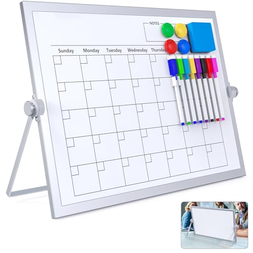 Laokiiy Dry Erase White Board, 16X12IN Magnetic Desktop Whiteboar...