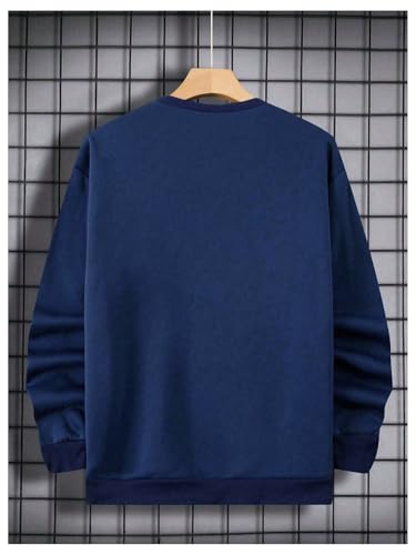 GORGLITTER Men's Letter Graphic Crewneck Sweatshirt Vintage Long Sleeve Oversized Pullover Tops2